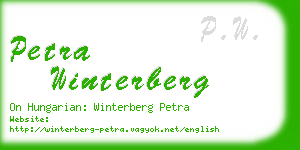 petra winterberg business card